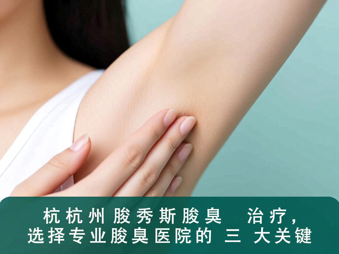 杭州腋秀解析腋臭治疗，选择专业腋臭医院的三大关键