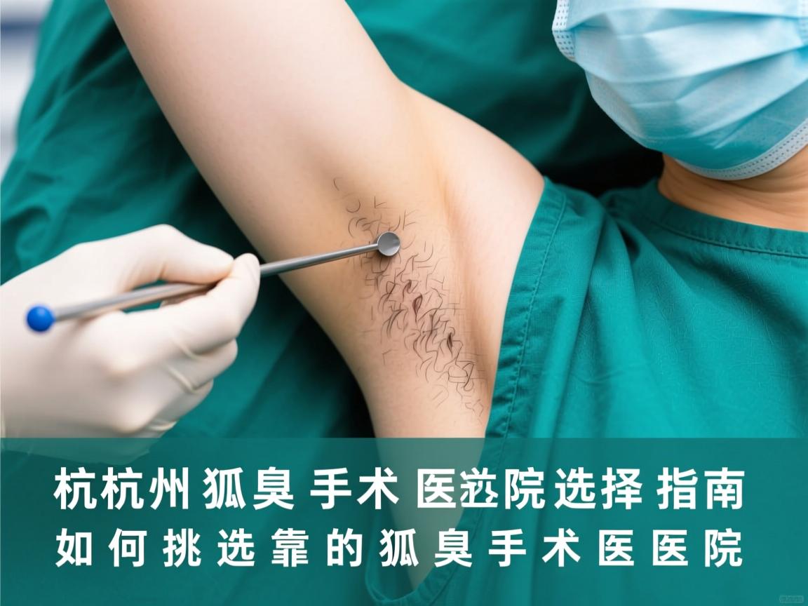 杭州狐臭手术医院选择指南，如何挑选靠谱的狐臭手术医院