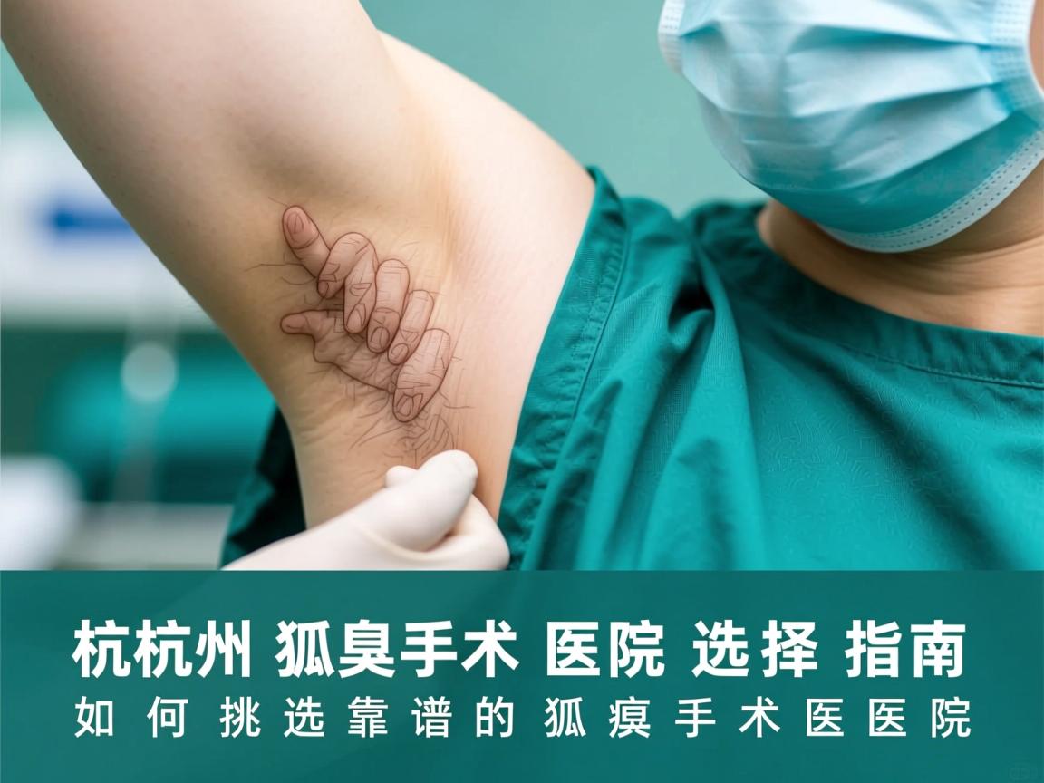 杭州狐臭手术医院选择指南，如何挑选靠谱的狐臭手术医院