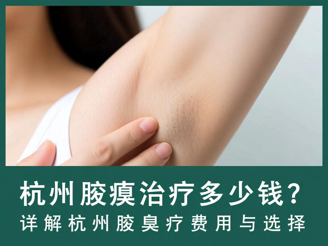 杭州腋臭治疗多少钱？详解杭州腋臭治疗费用与选择