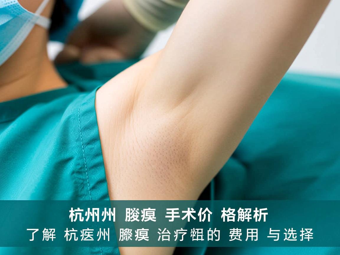 杭州腋臭手术价格解析，了解杭州腋臭治疗的费用与选择