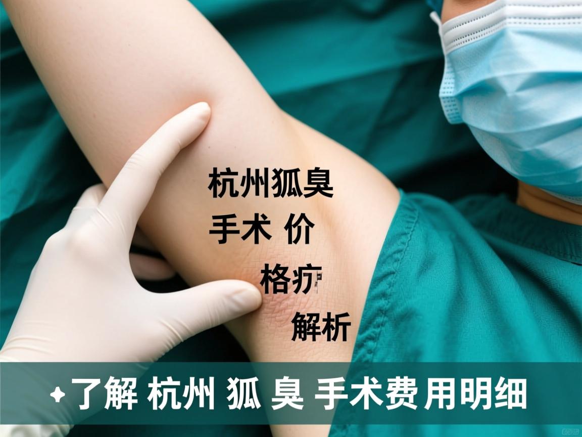 杭州狐臭手术价格解析，了解杭州狐臭手术费用明细
