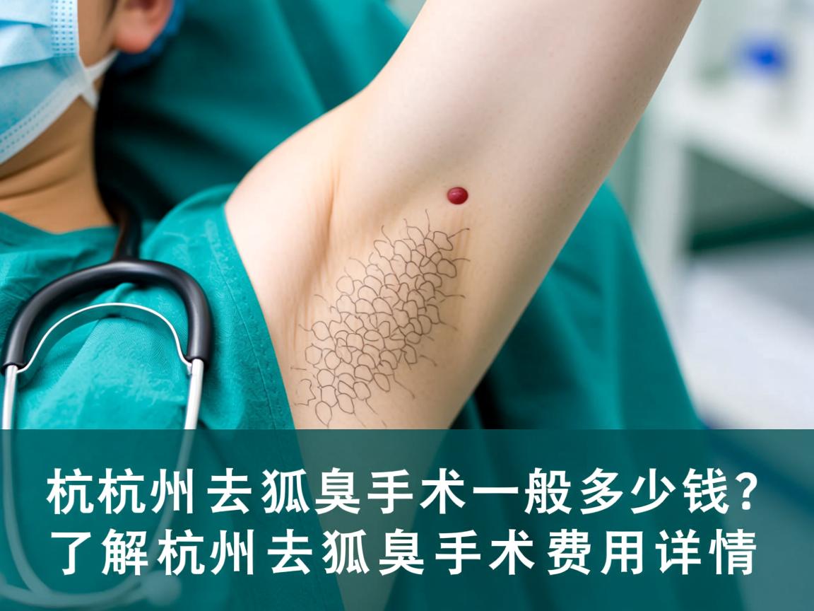 杭州去狐臭手术一般多少钱？了解杭州去狐臭手术费用详情