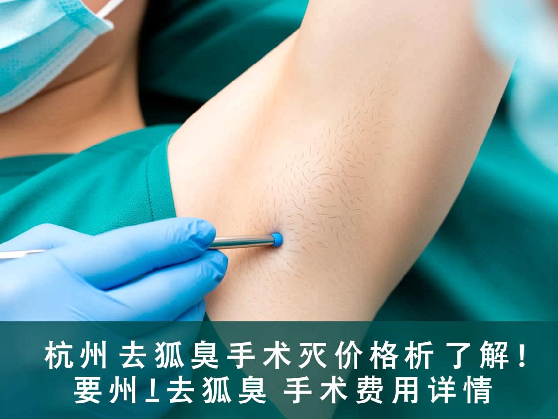 杭州去狐臭手术价格解析，了解杭州去狐臭手术费用详情