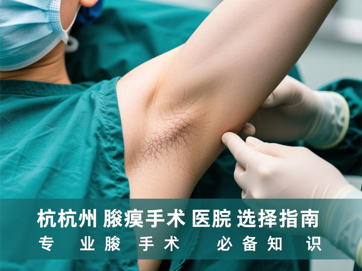 杭州腋臭手术医院选择指南，专业腋臭手术的必备知识
