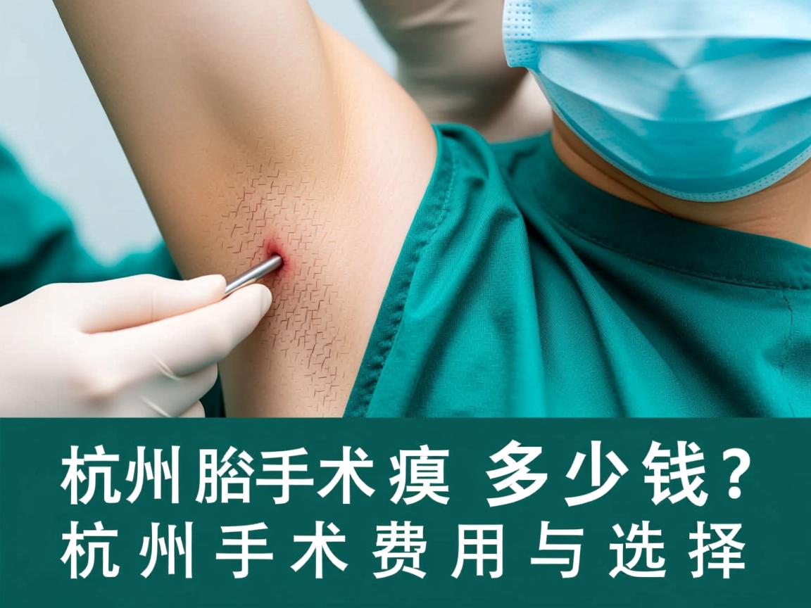 杭州腋臭手术多少钱？详解杭州腋臭手术费用与选择
