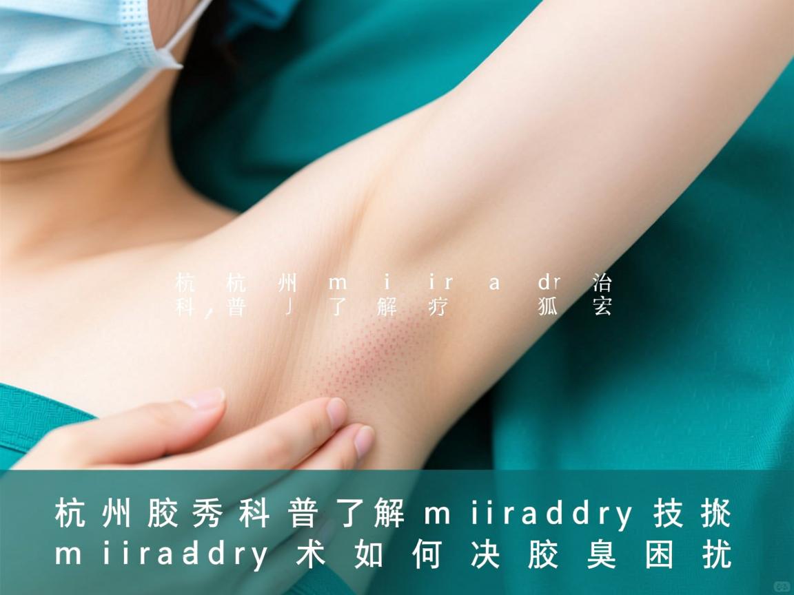 杭州腋秀科普，了解杭州miradry治疗狐臭，miradry技术如何解决腋臭困扰