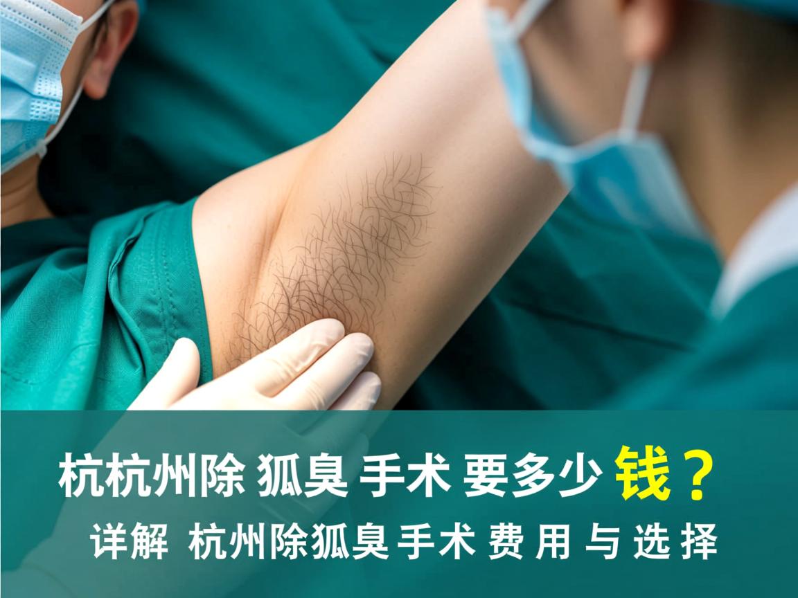 杭州除狐臭手术要多少钱？详解杭州除狐臭手术费用与选择
