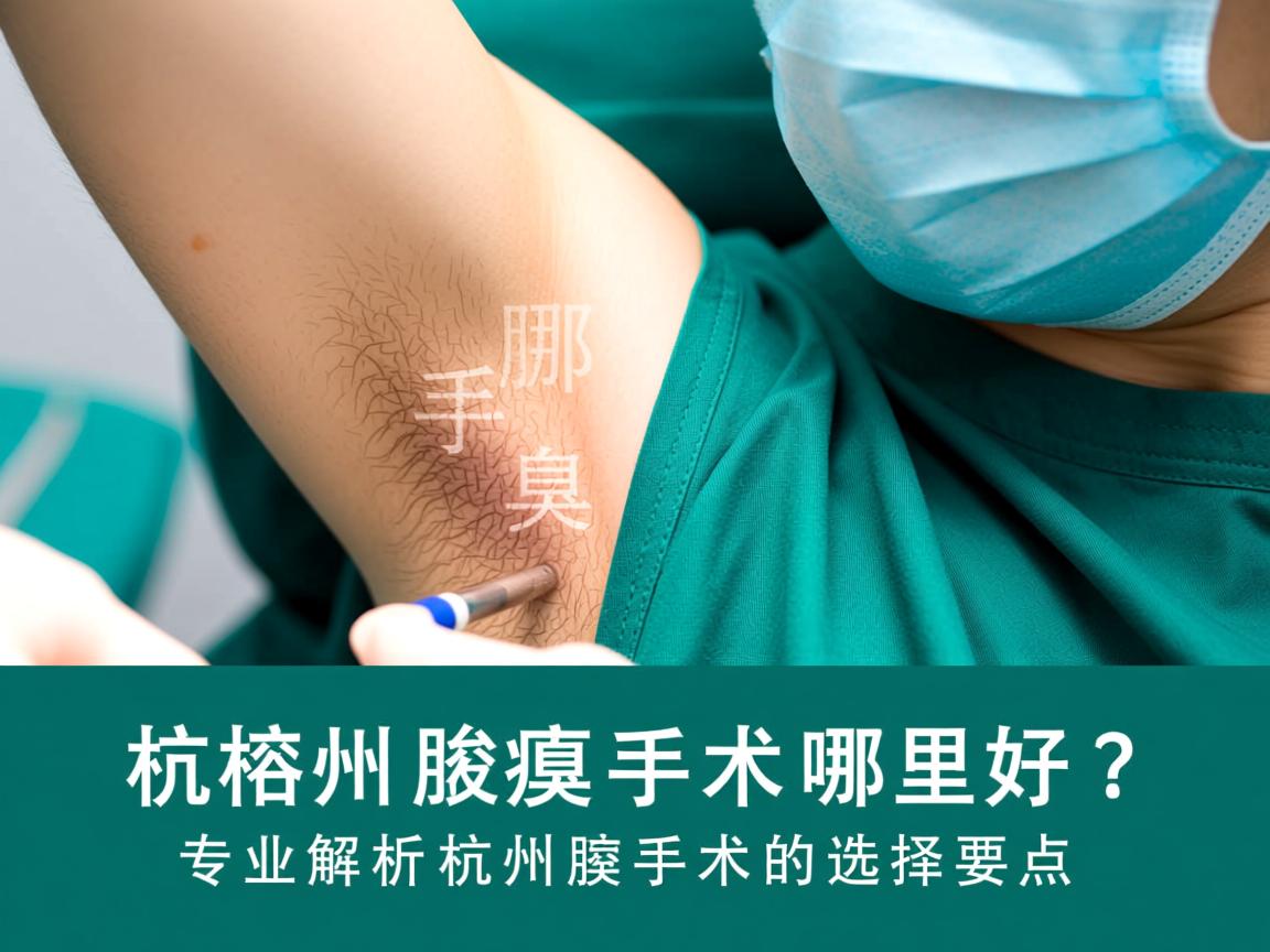 杭州腋臭手术哪里好？专业解析杭州腋臭手术的选择要点
