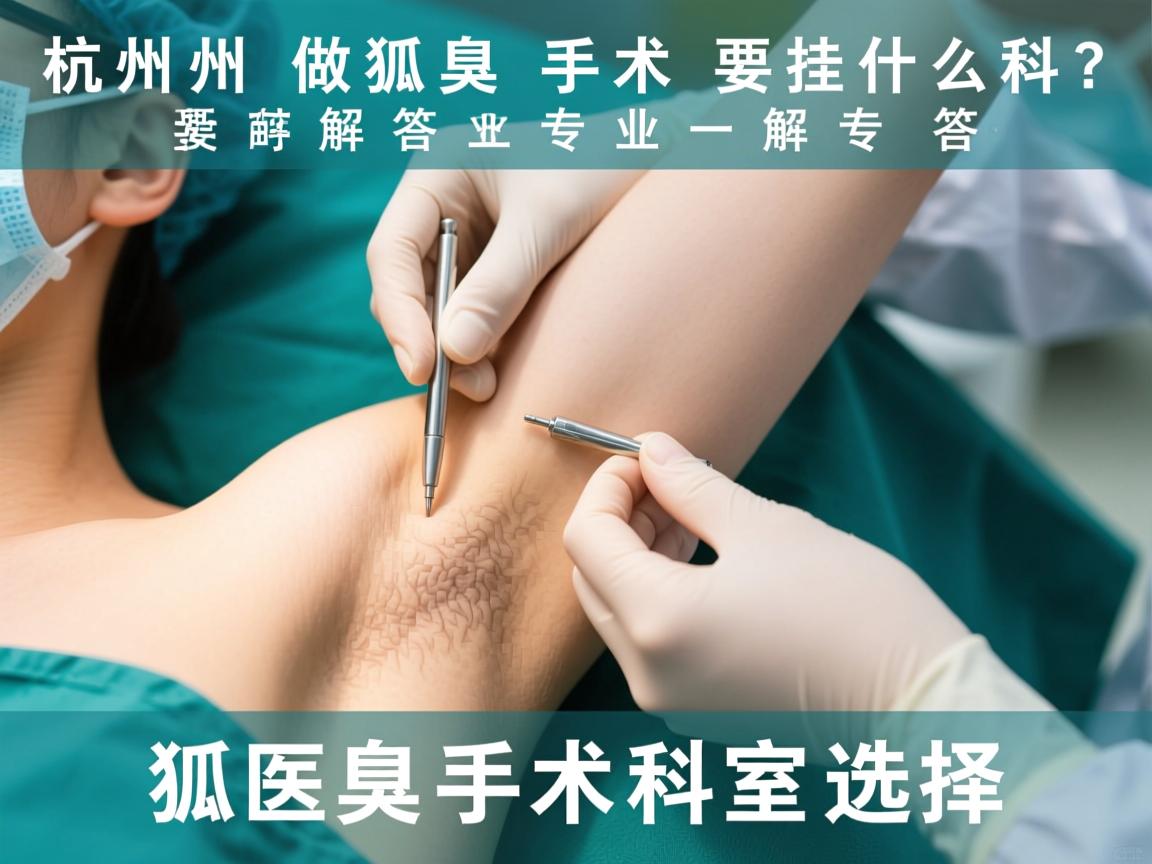 杭州做狐臭手术要挂什么科？专业解答狐臭手术科室选择