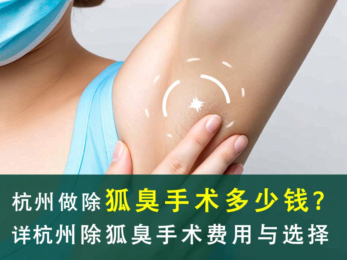 杭州做除狐臭手术多少钱？详解杭州除狐臭手术费用与选择