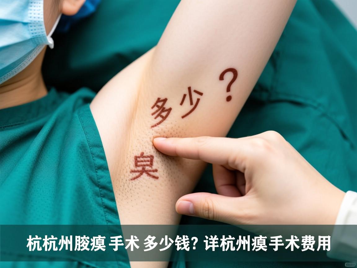杭州腋臭手术多少钱？详解杭州腋臭手术费用