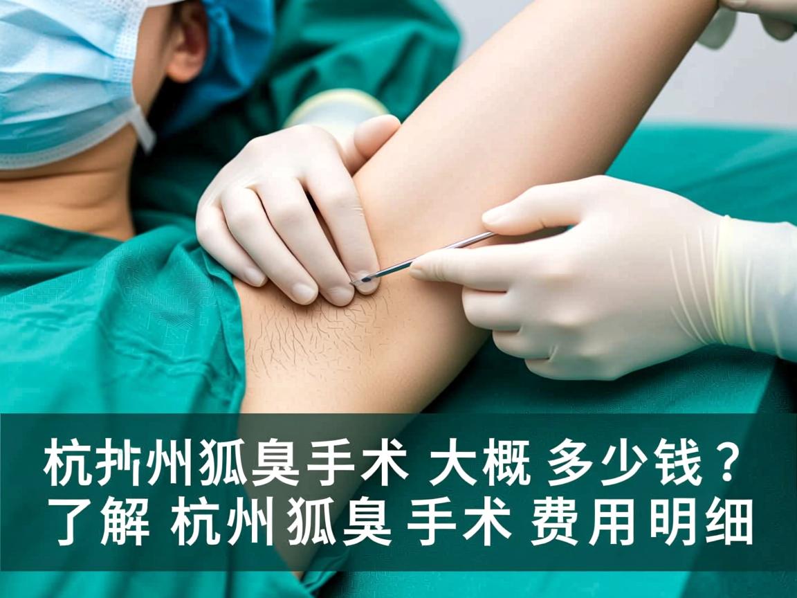 杭州狐臭手术大概多少钱？了解杭州狐臭手术费用明细