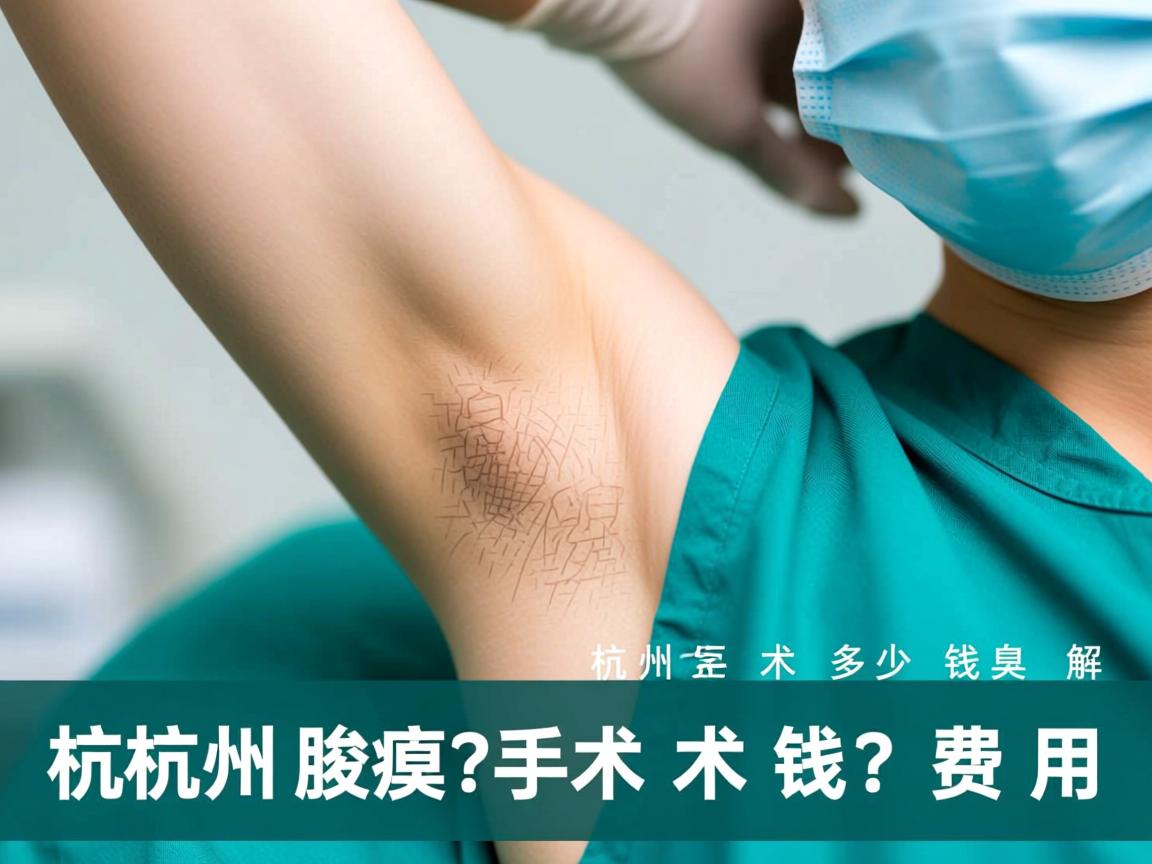 杭州腋臭手术多少钱？详解杭州腋臭手术费用