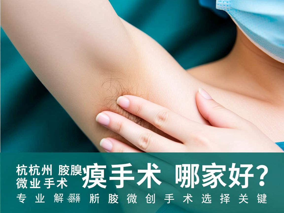 杭州腋臭微创手术哪家好？专业解析杭州腋臭微创手术选择关键