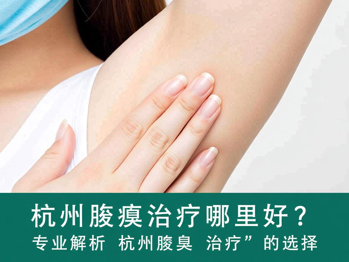 杭州腋臭治疗哪里好？专业解析杭州腋臭治疗的选择
