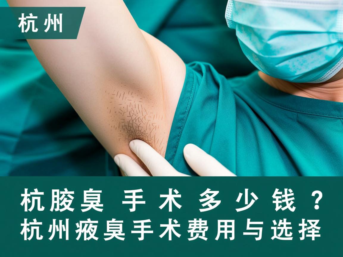 杭州腋臭手术多少钱？详解杭州腋臭手术费用与选择