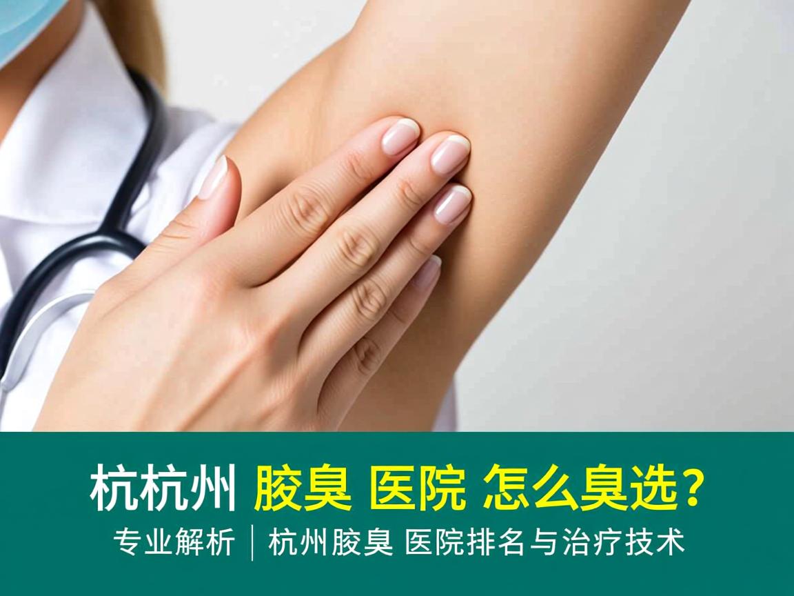 杭州腋臭医院怎么选？专业解析杭州腋臭医院排名与治疗技术