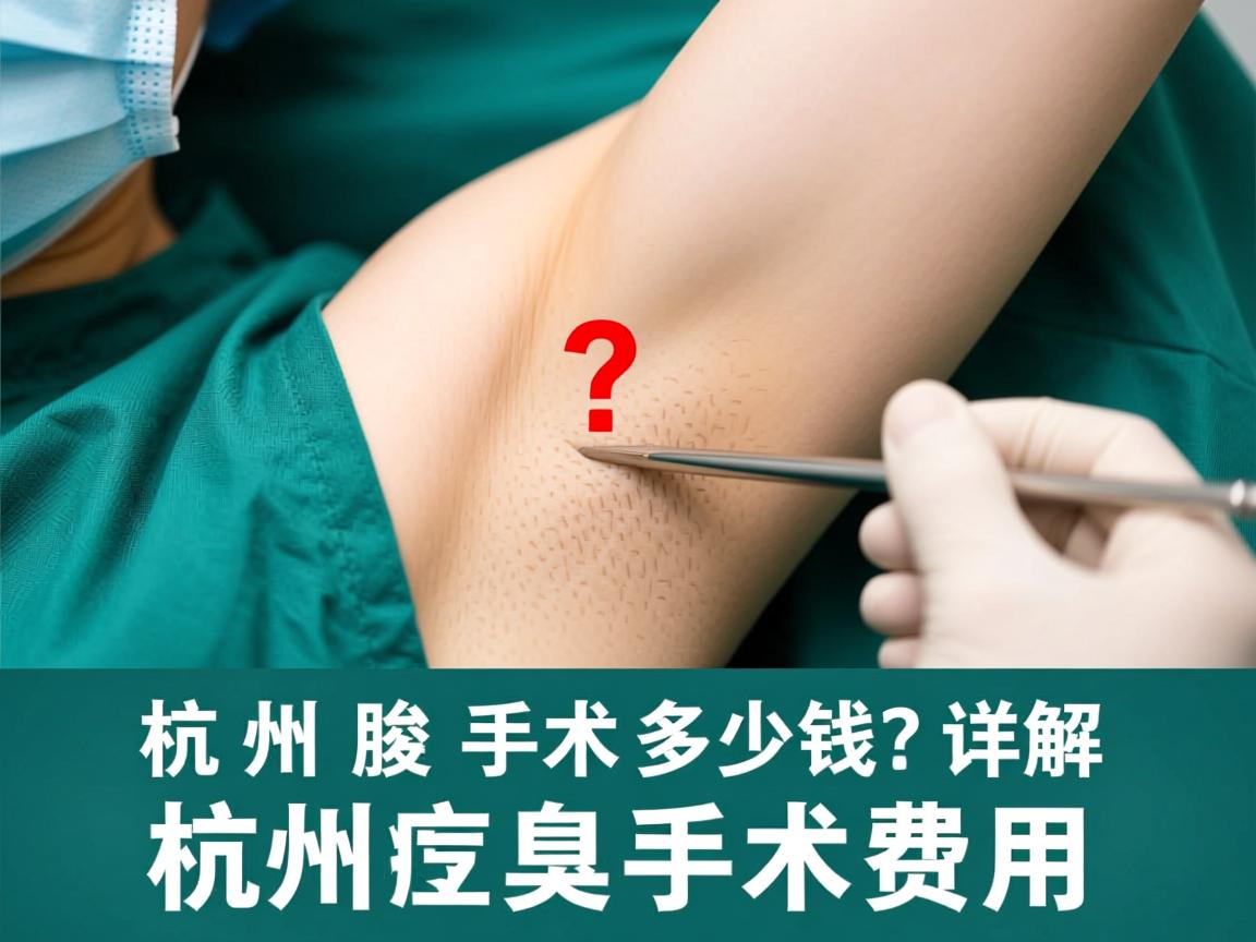 杭州腋臭手术多少钱？详解杭州腋臭手术费用