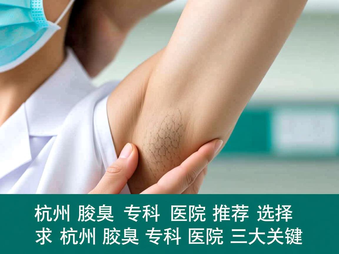 杭州腋臭专科医院推荐，选择杭州腋臭专科医院的三大关键