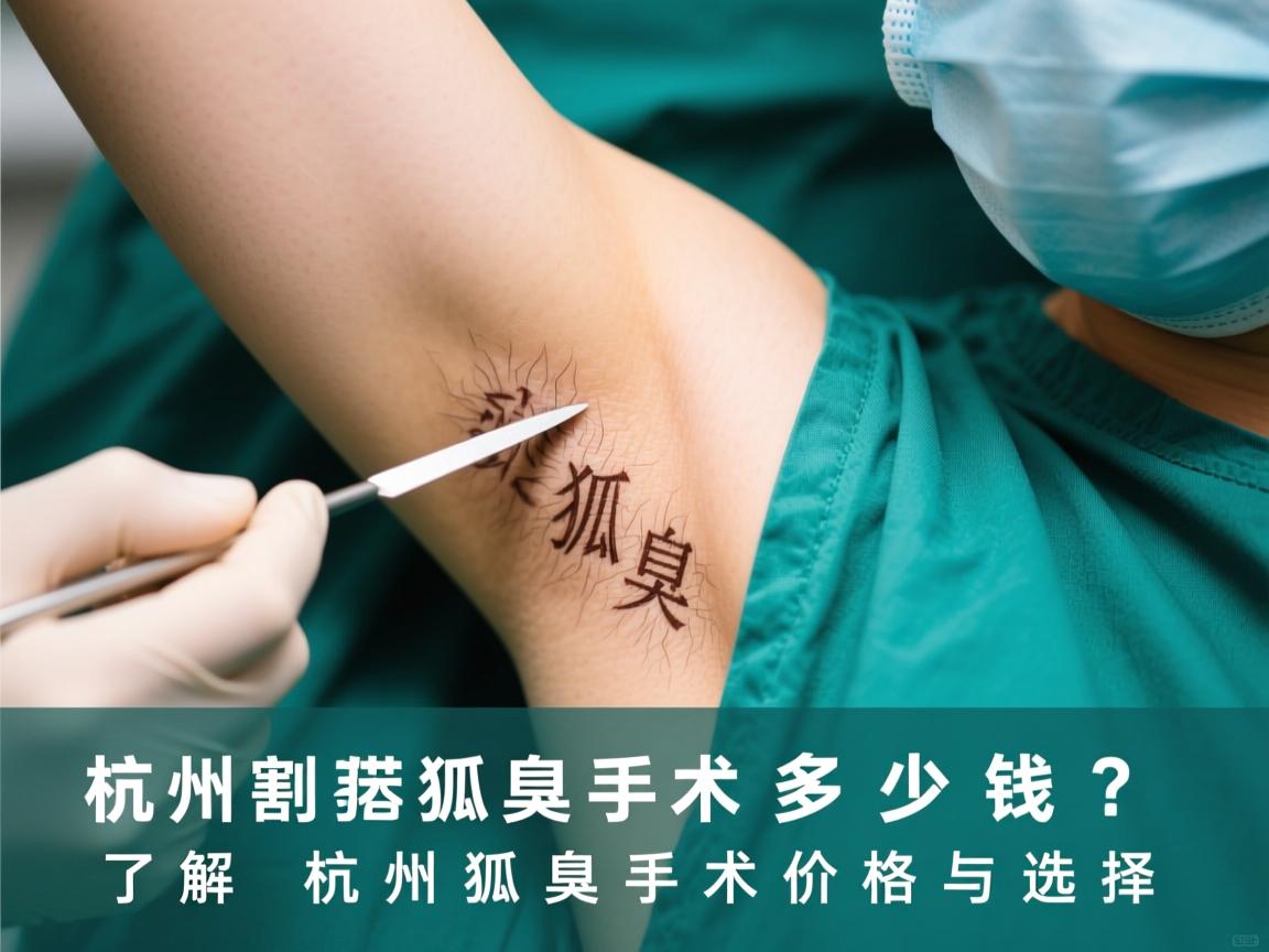 杭州割狐臭手术多少钱？了解杭州狐臭手术价格与选择