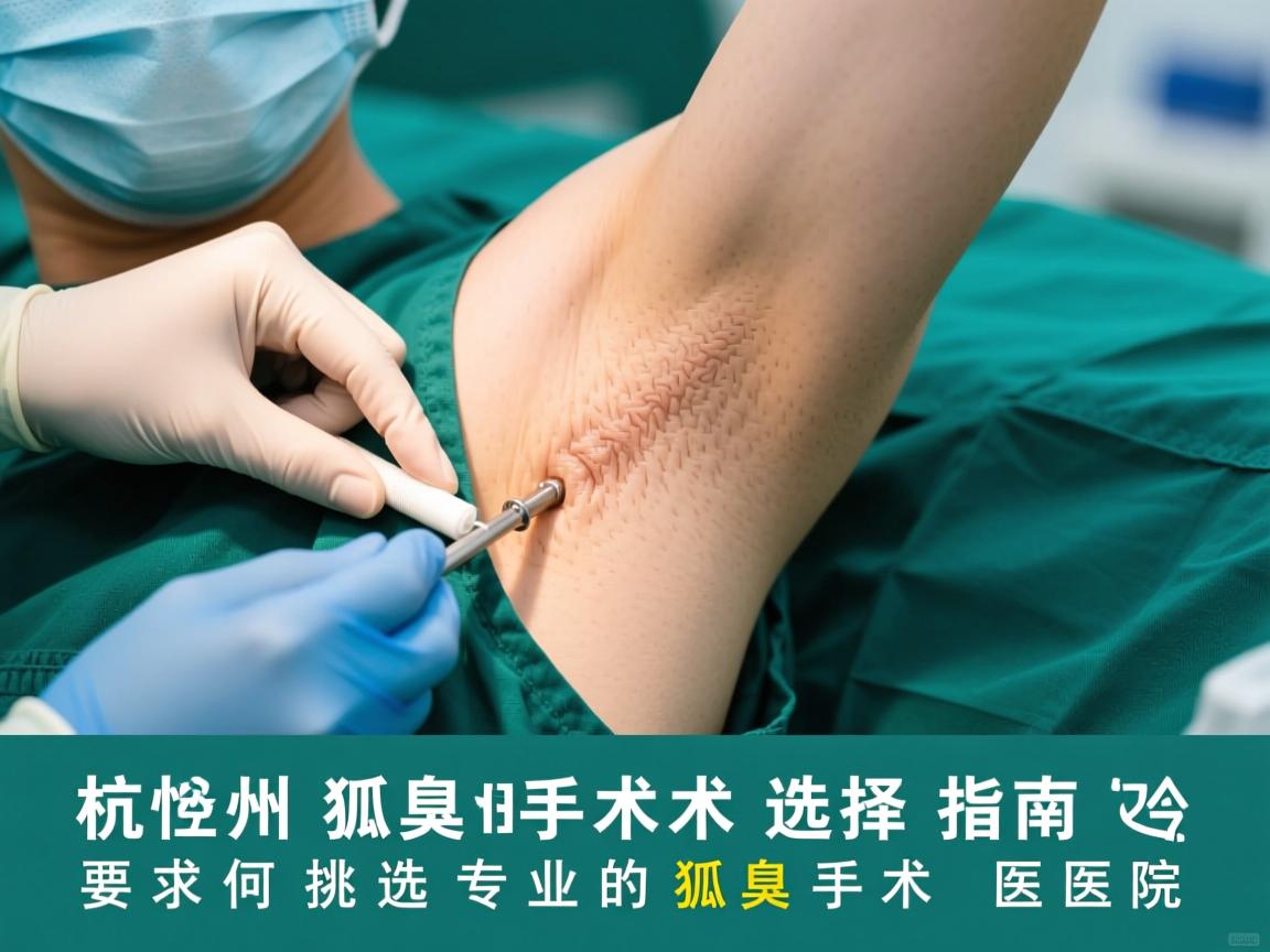 杭州狐臭手术选择指南，如何挑选专业的狐臭手术医院