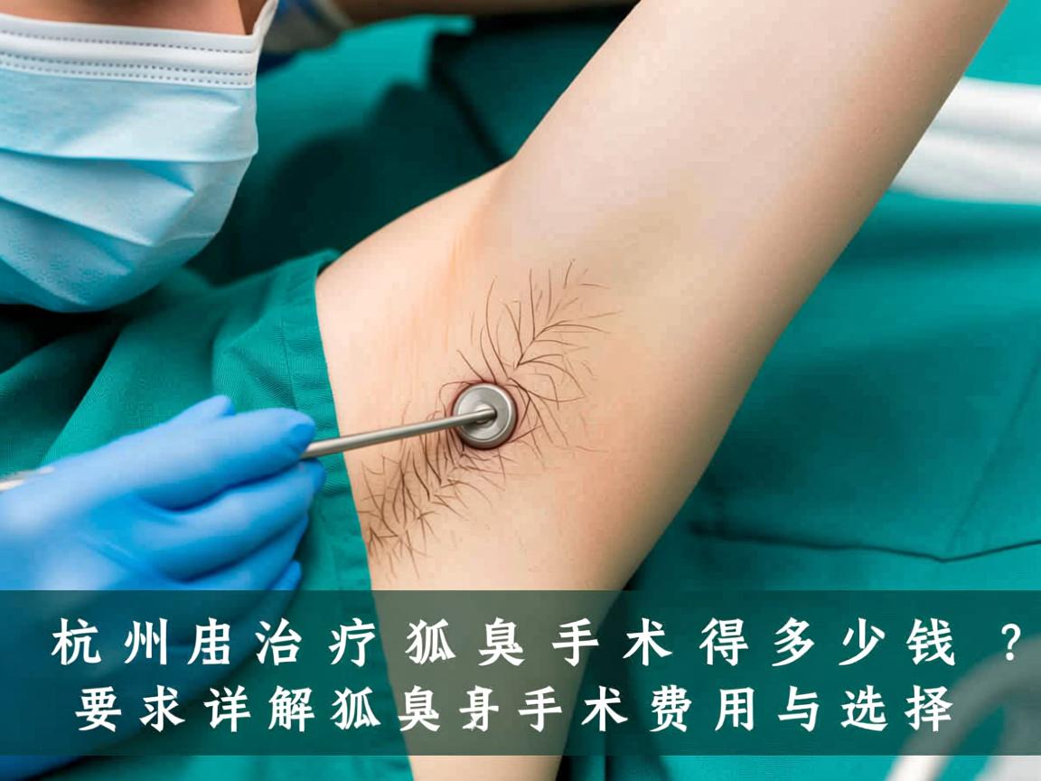 杭州治疗狐臭手术得多少钱？详解狐臭手术费用与选择