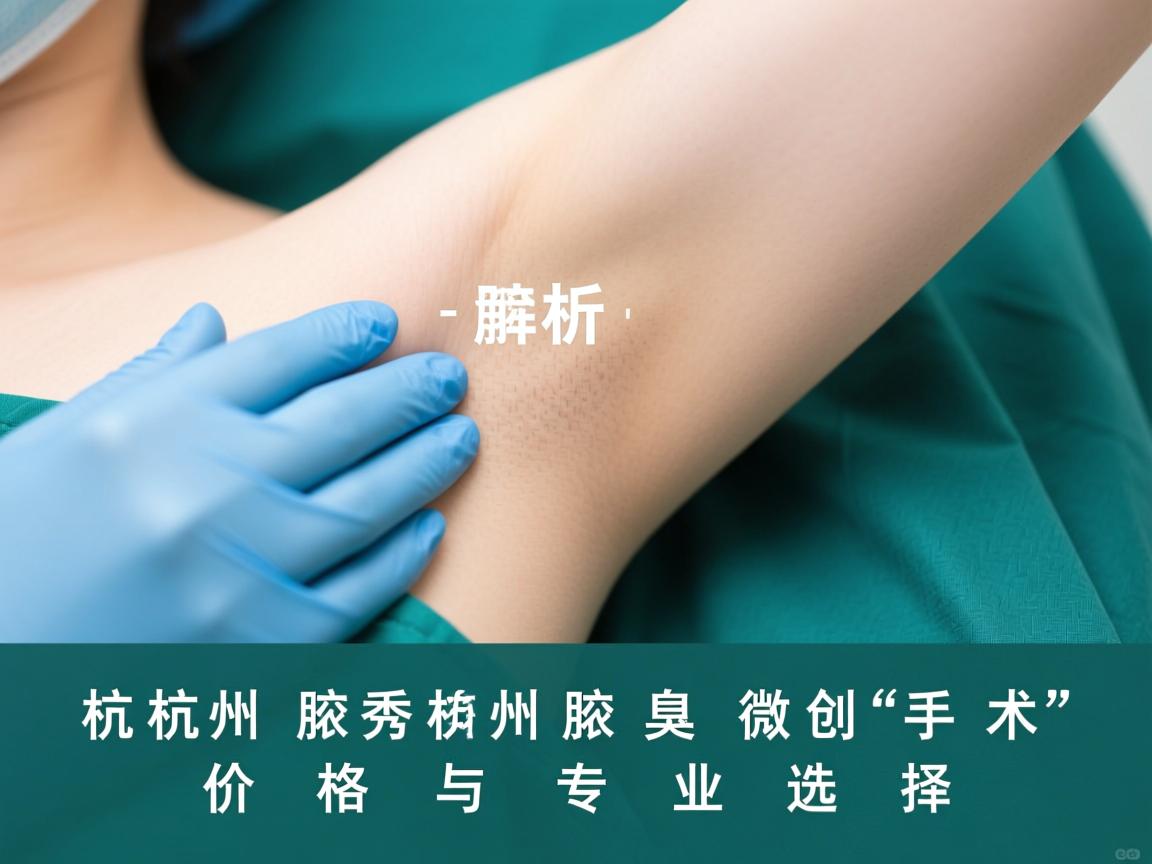 杭州腋秀解析，杭州腋臭微创手术价格与专业选择