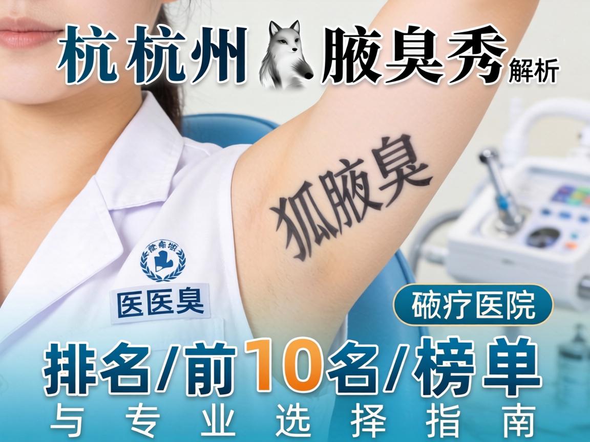 杭州腋秀解析，杭州狐臭医院排名前十名榜单与专业选择指南
