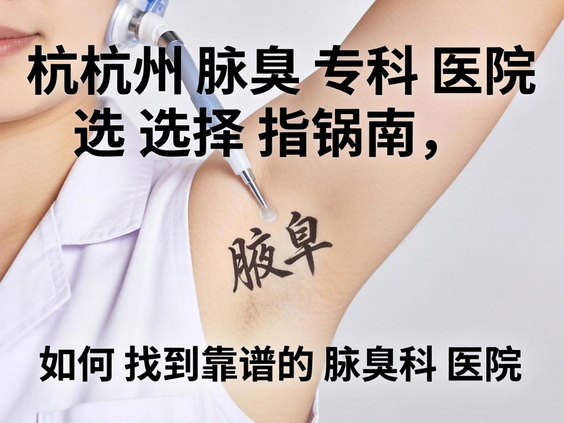 杭州腋臭专科医院选择指南，如何找到靠谱的腋臭科医院