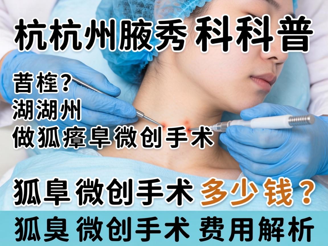杭州腋秀科普，在湖州做狐臭微创手术多少钱？狐臭微创手术费用解析