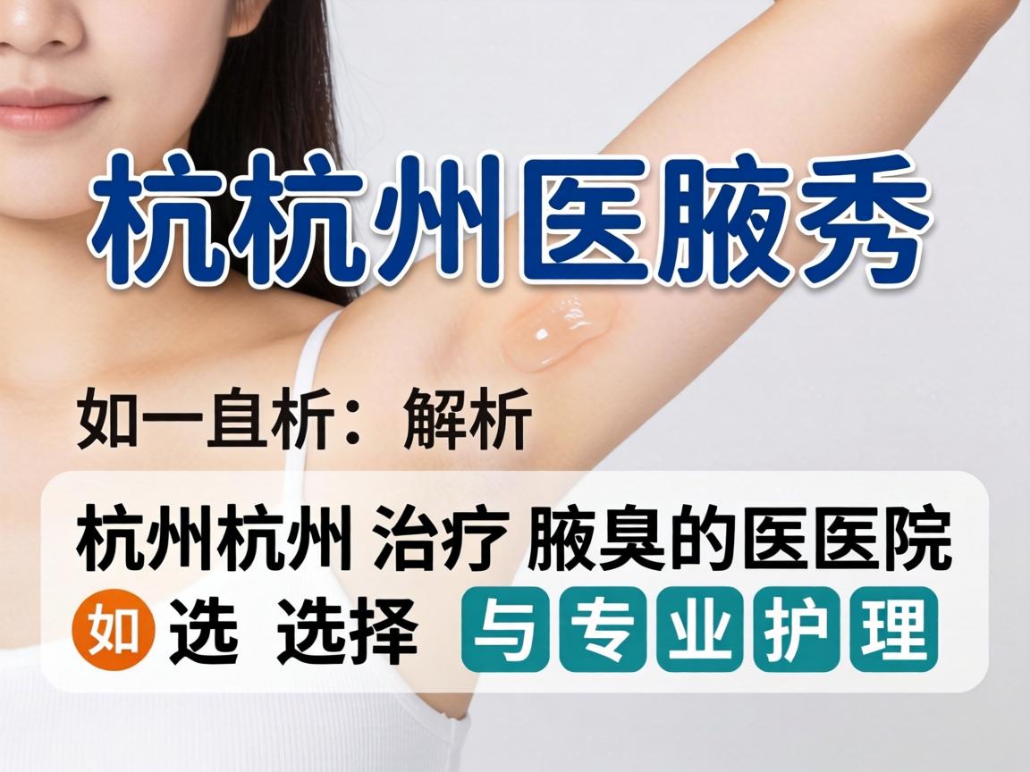 杭州腋秀解析，杭州治疗腋臭的医院如何选择与专业护理