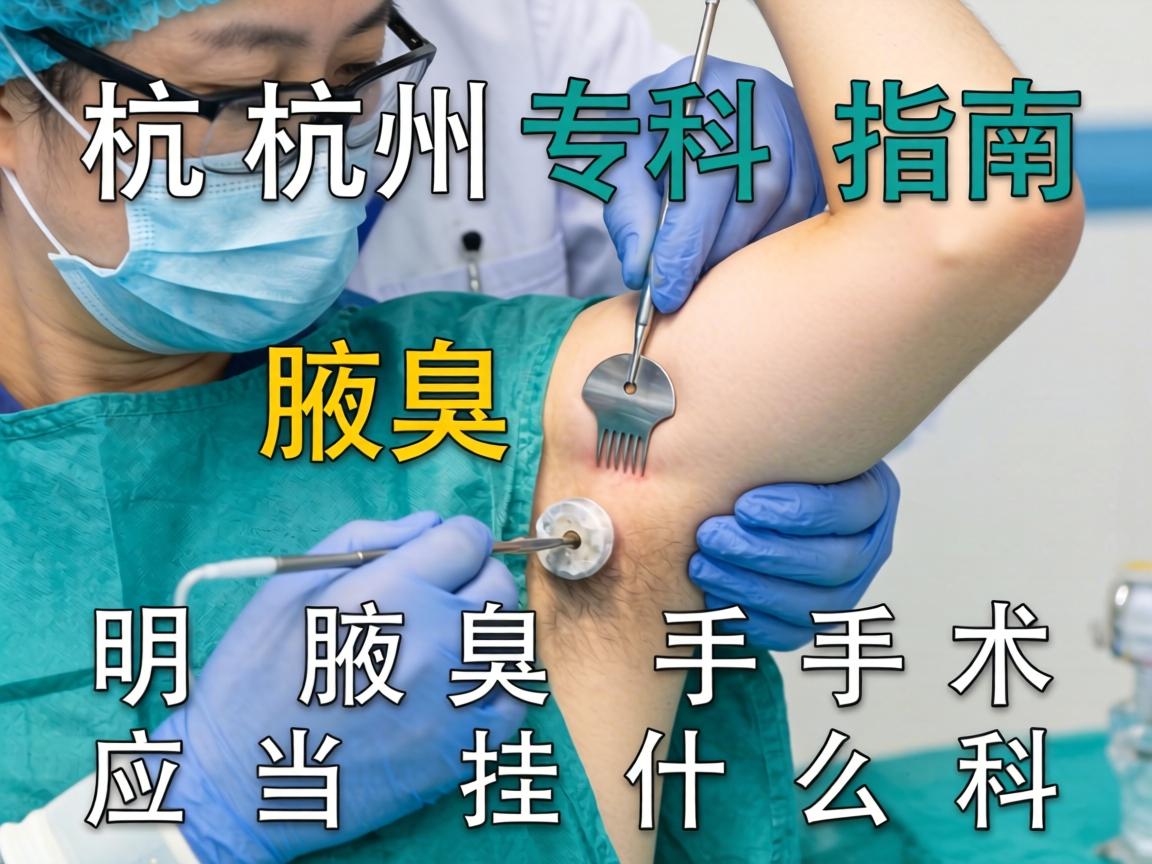杭州腋臭手术专科指南，明晰腋臭手术应当挂什么科