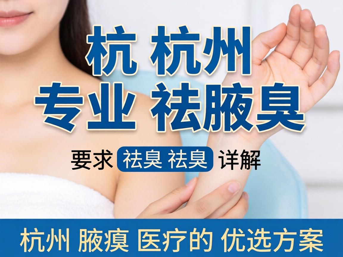 杭州专业祛腋臭，详解杭州腋臭医疗的优选方案