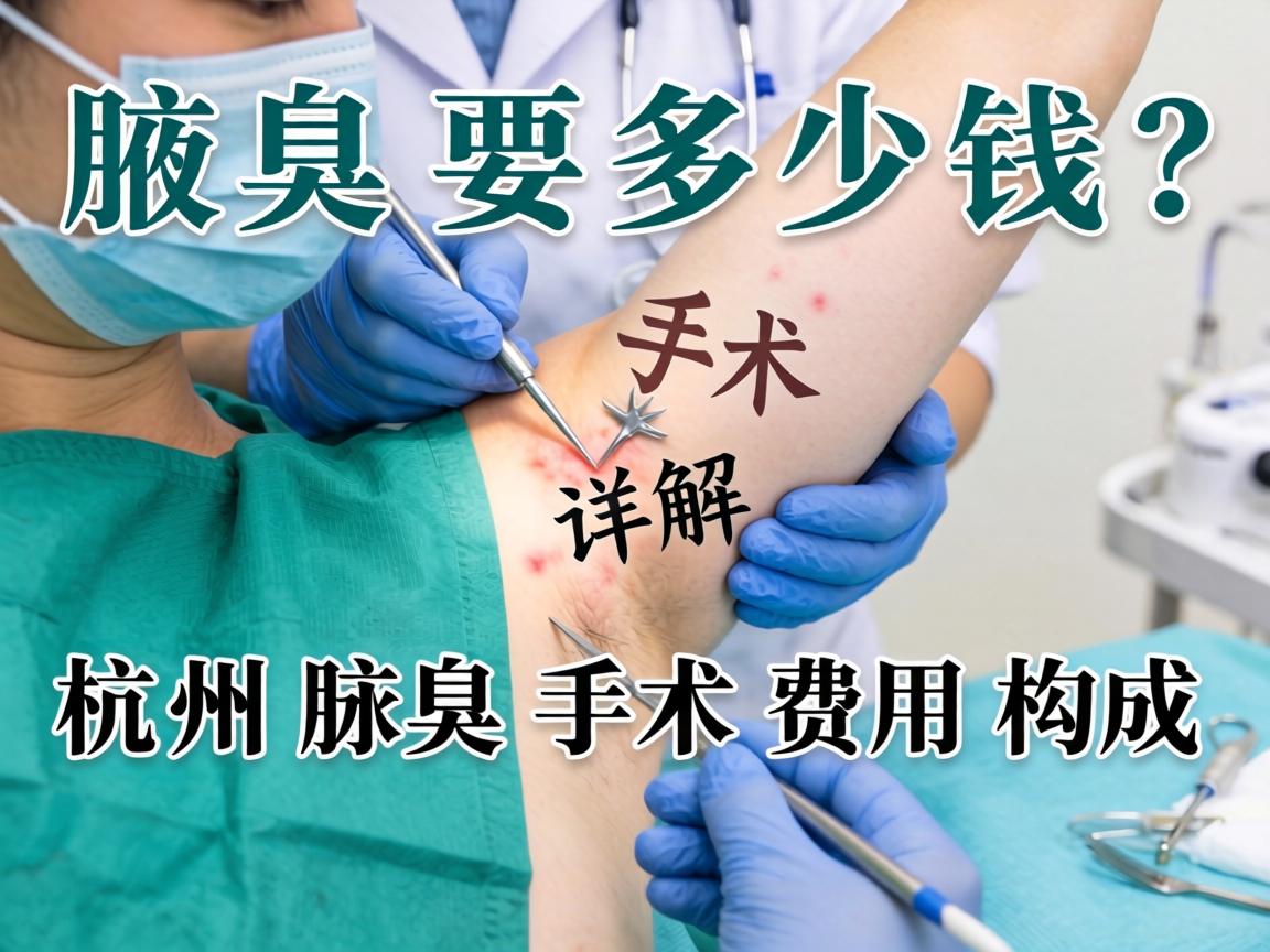 杭州腋臭手术要多少钱？详解杭州腋臭手术费用构成