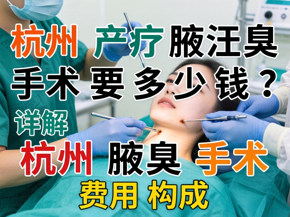 杭州腋臭手术要多少钱？详解杭州腋臭手术费用构成