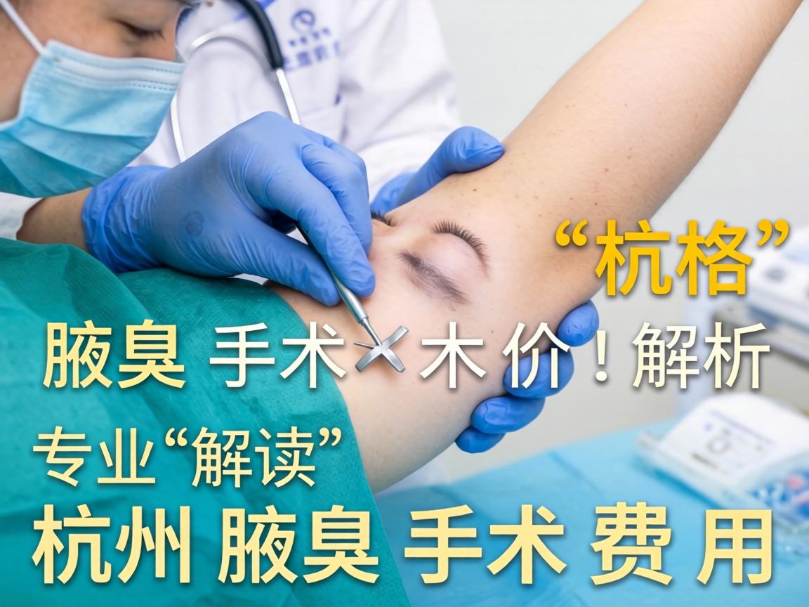 杭州腋臭手术价格解析，专业解读杭州腋臭手术费用