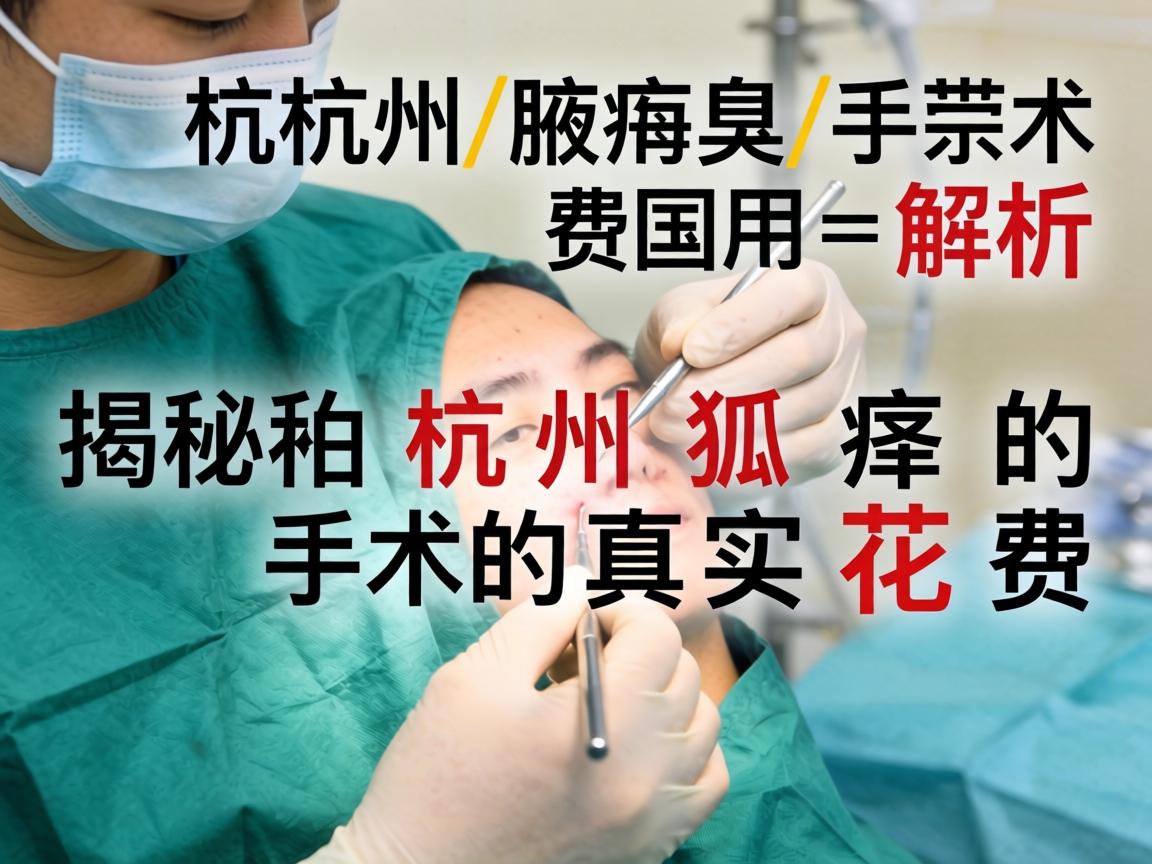 杭州腋臭手术费用解析，揭秘杭州狐臭手术的真实花费