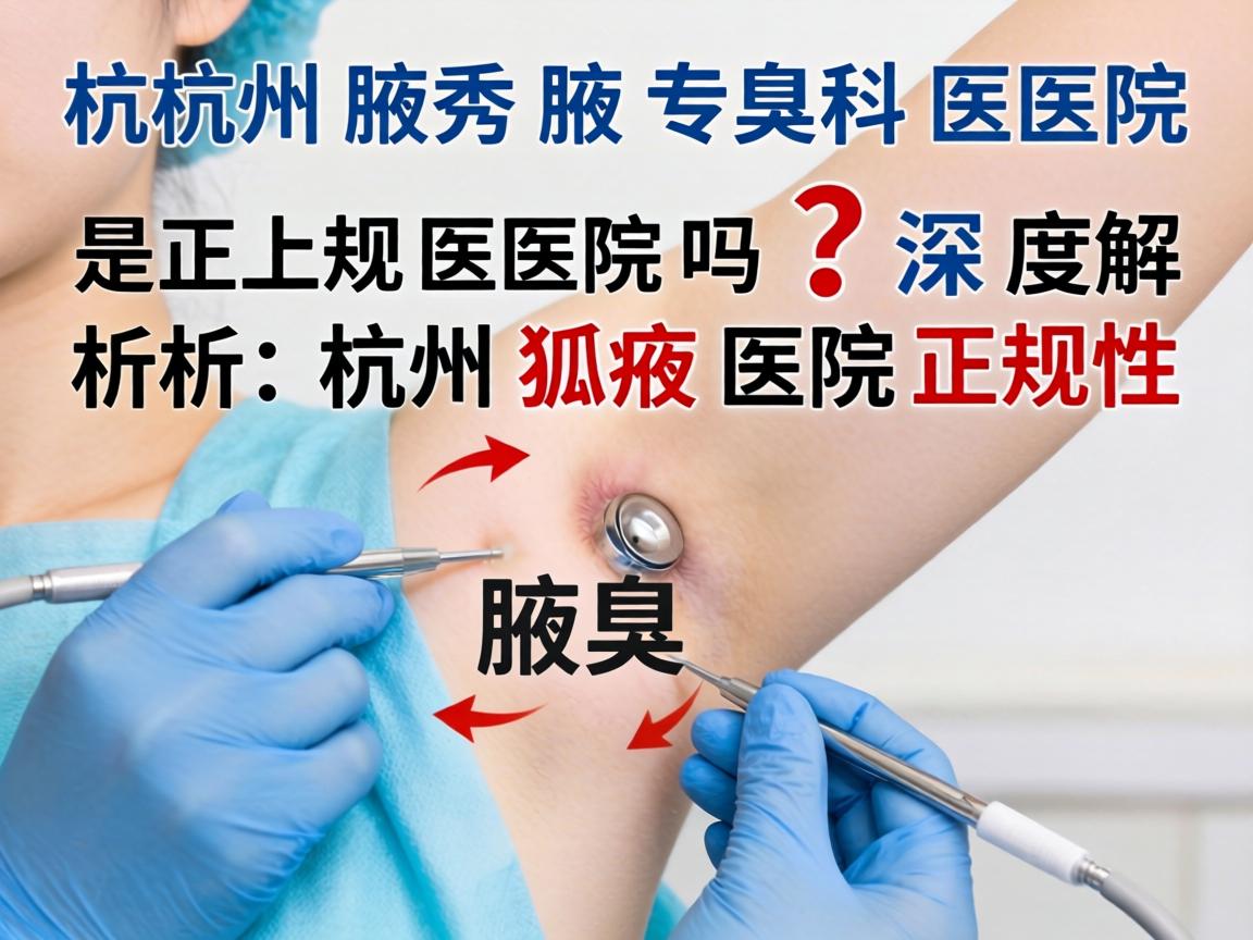 杭州腋秀腋臭专科医院是正规医院吗？深度解析杭州狐臭医院正规性