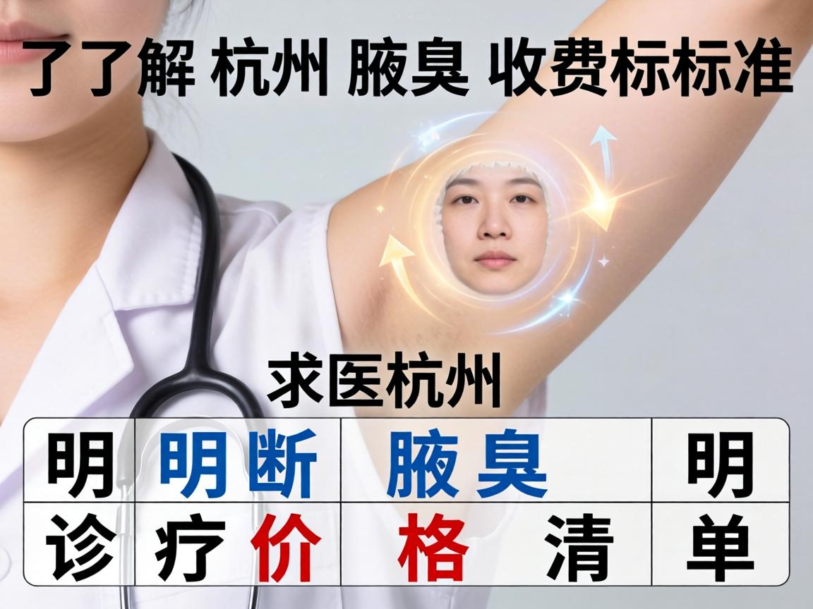 了解杭州腋臭收费标准 明晰腋臭诊疗价格清单