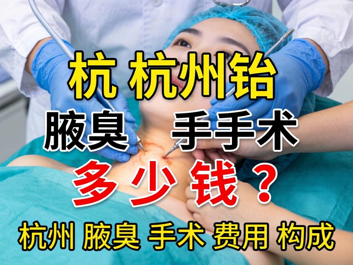 杭州腋臭手术多少钱？详解杭州腋臭手术费用构成