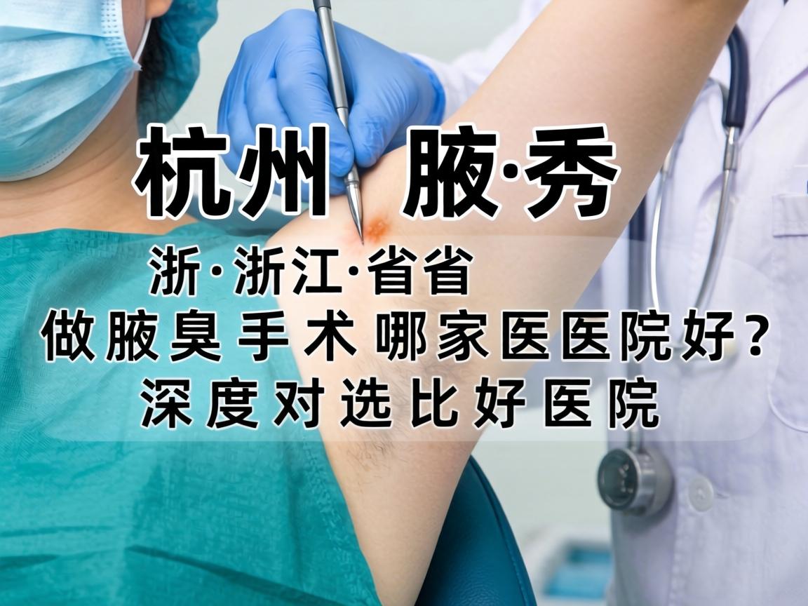 杭州腋秀解析，浙江省做腋臭手术哪家医院好？深度对比选好医院