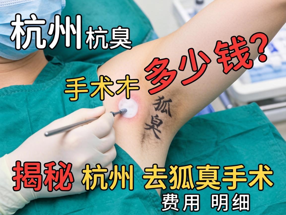 杭州腋臭手术多少钱？揭秘杭州去狐臭手术费用明细
