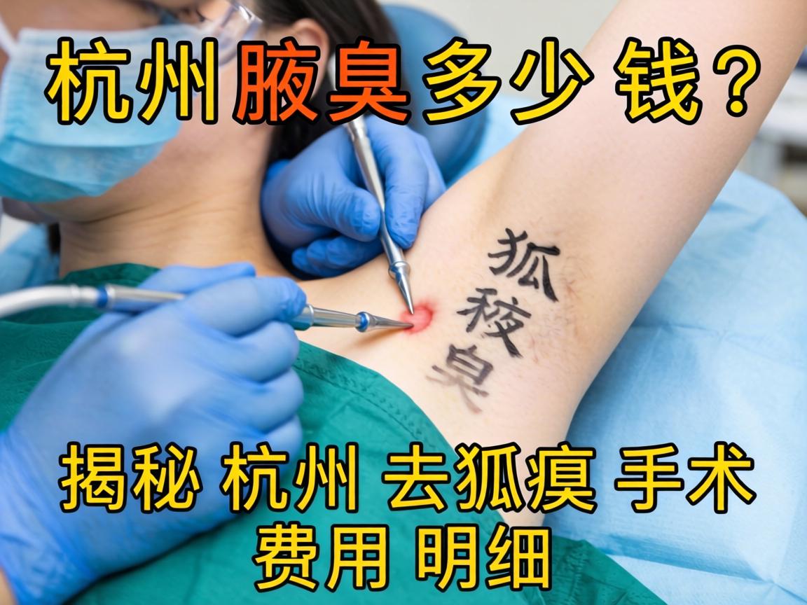 杭州腋臭手术多少钱？揭秘杭州去狐臭手术费用明细
