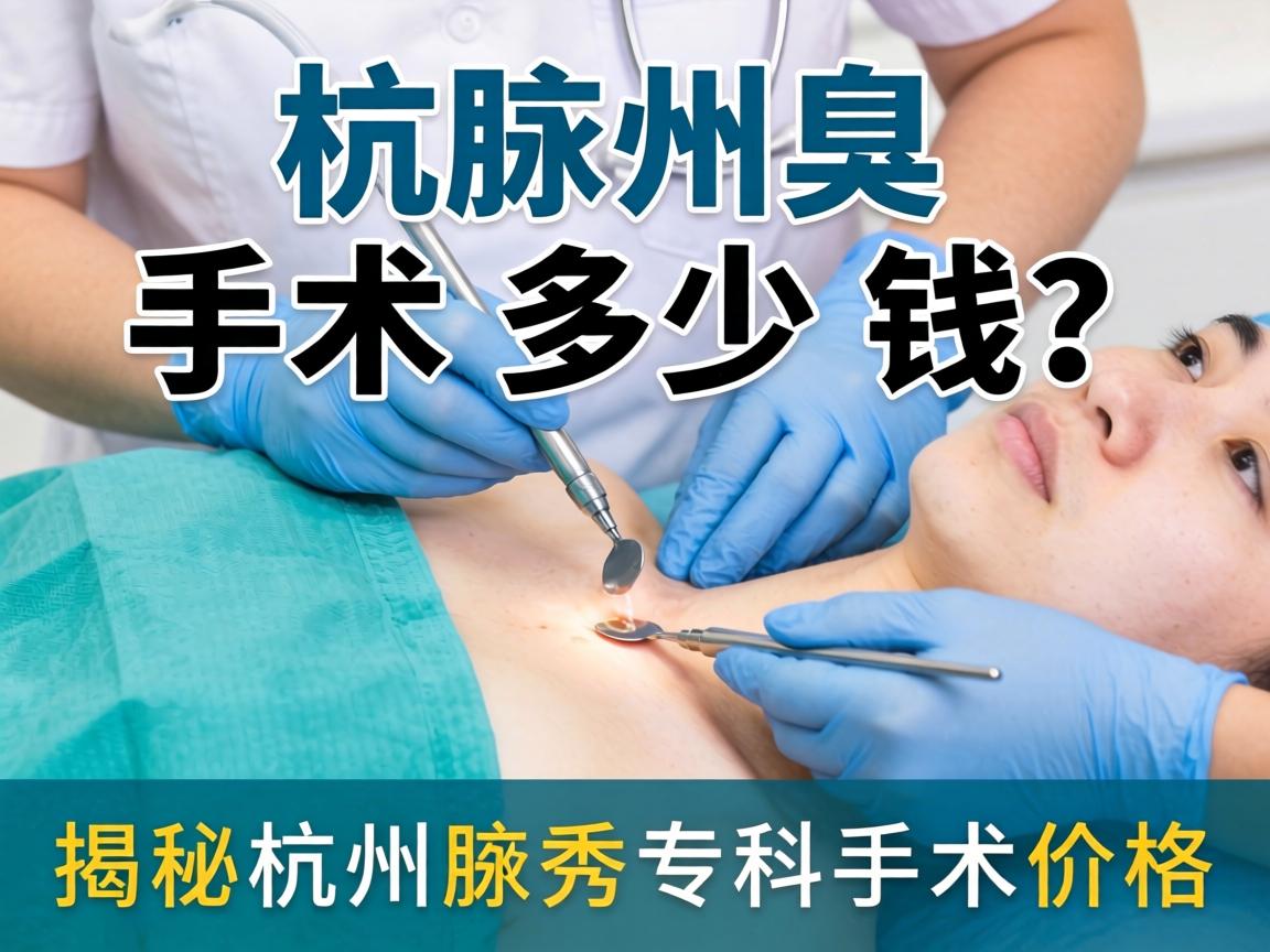 杭州腋臭手术多少钱？揭秘杭州腋秀专科手术价格