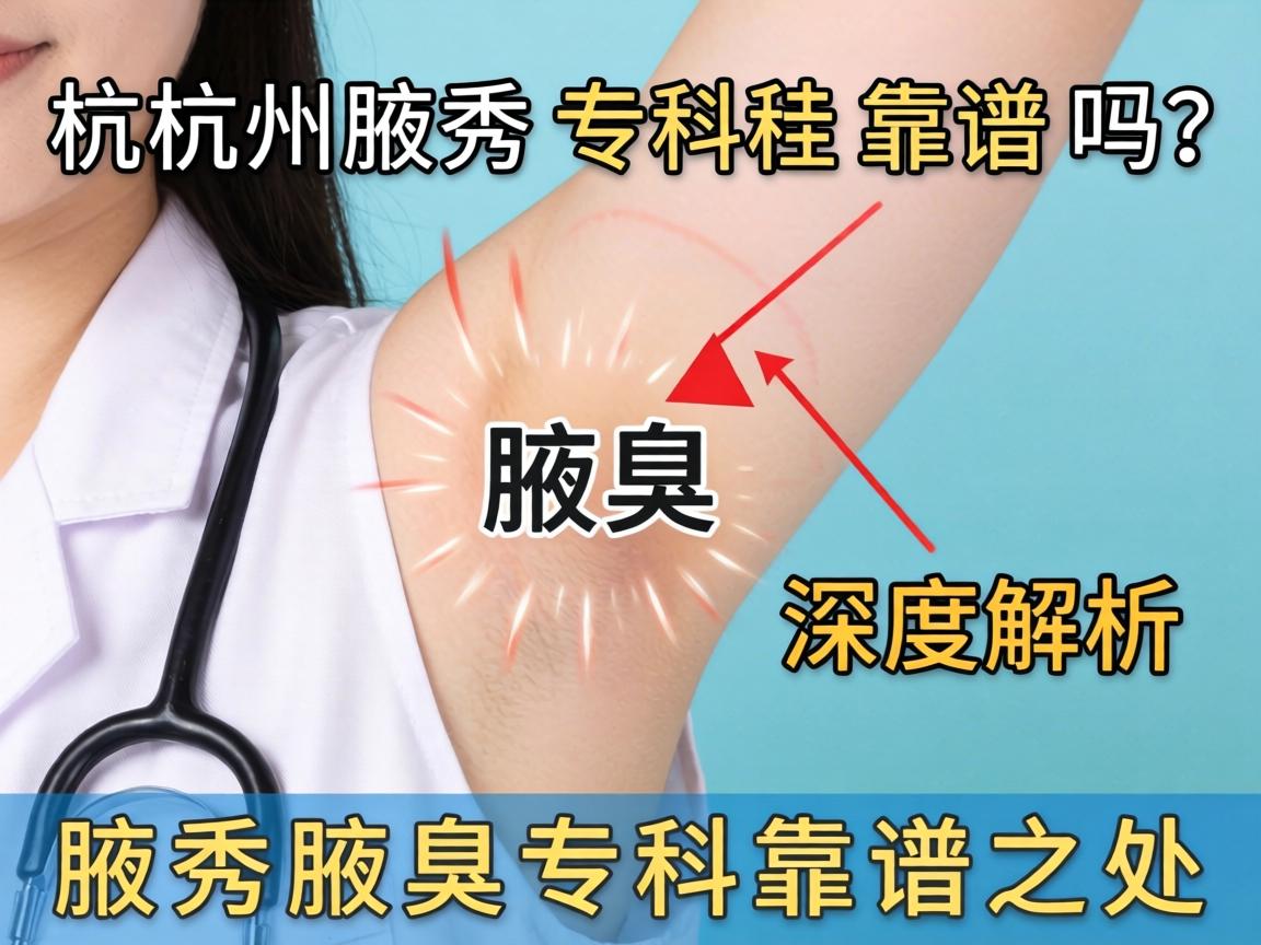 杭州腋秀腋臭专科靠谱吗？深度解析腋秀腋臭专科的靠谱之处