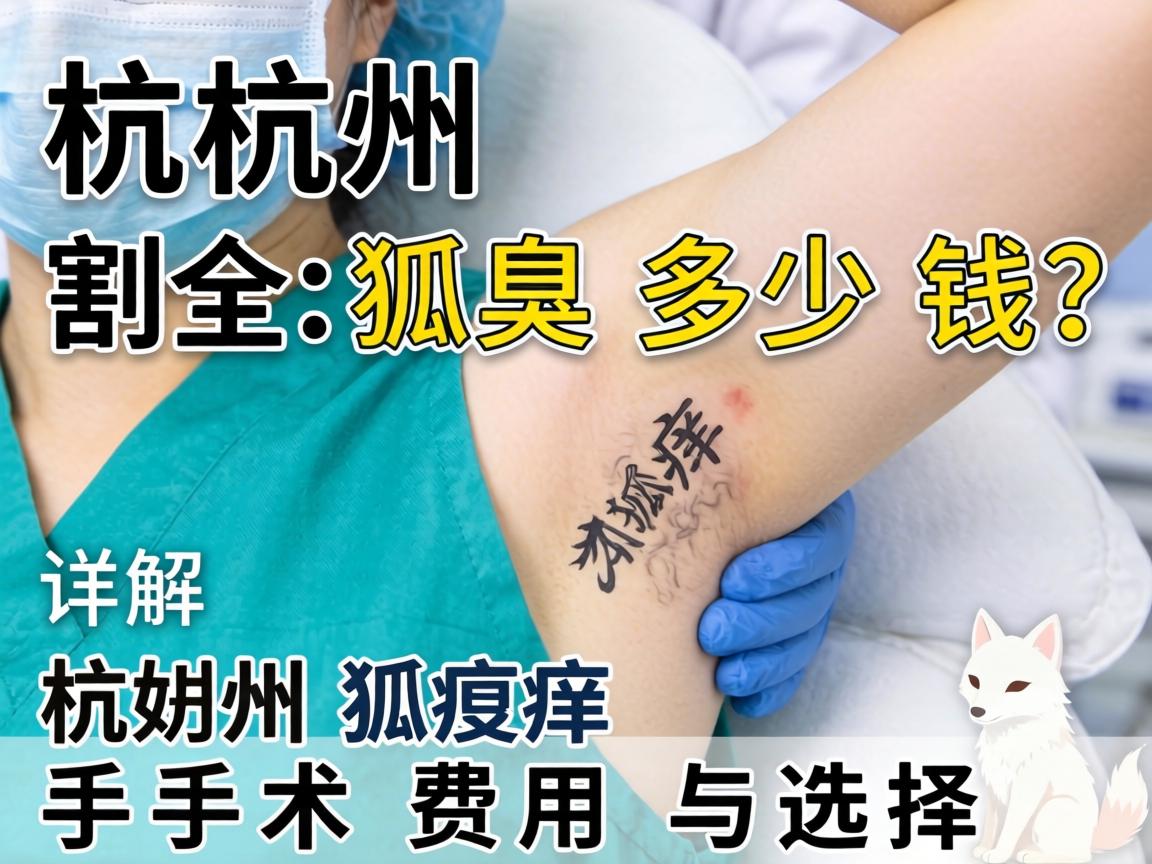 杭州割狐臭多少钱？详解杭州狐臭手术费用与选择