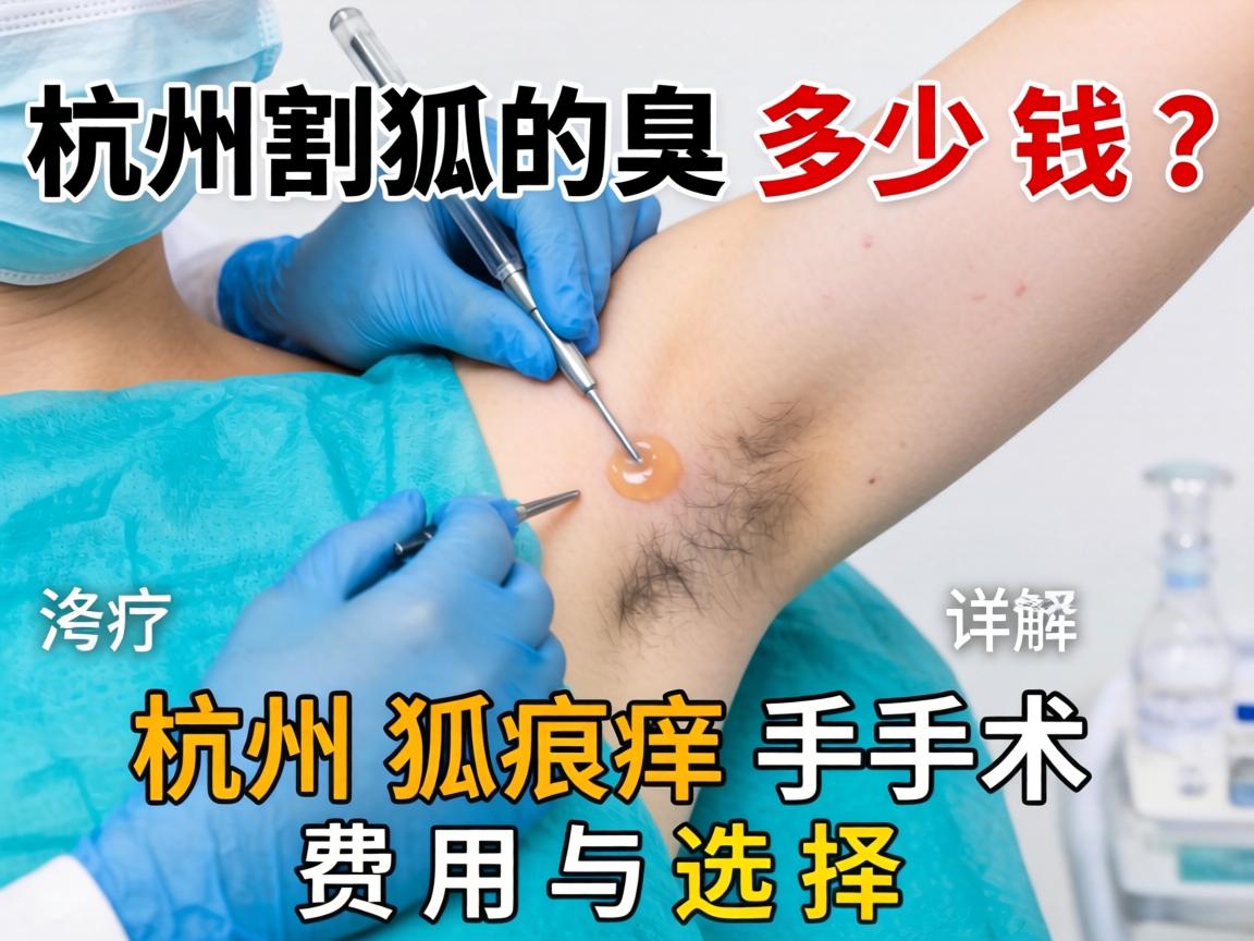 杭州割狐臭多少钱？详解杭州狐臭手术费用与选择