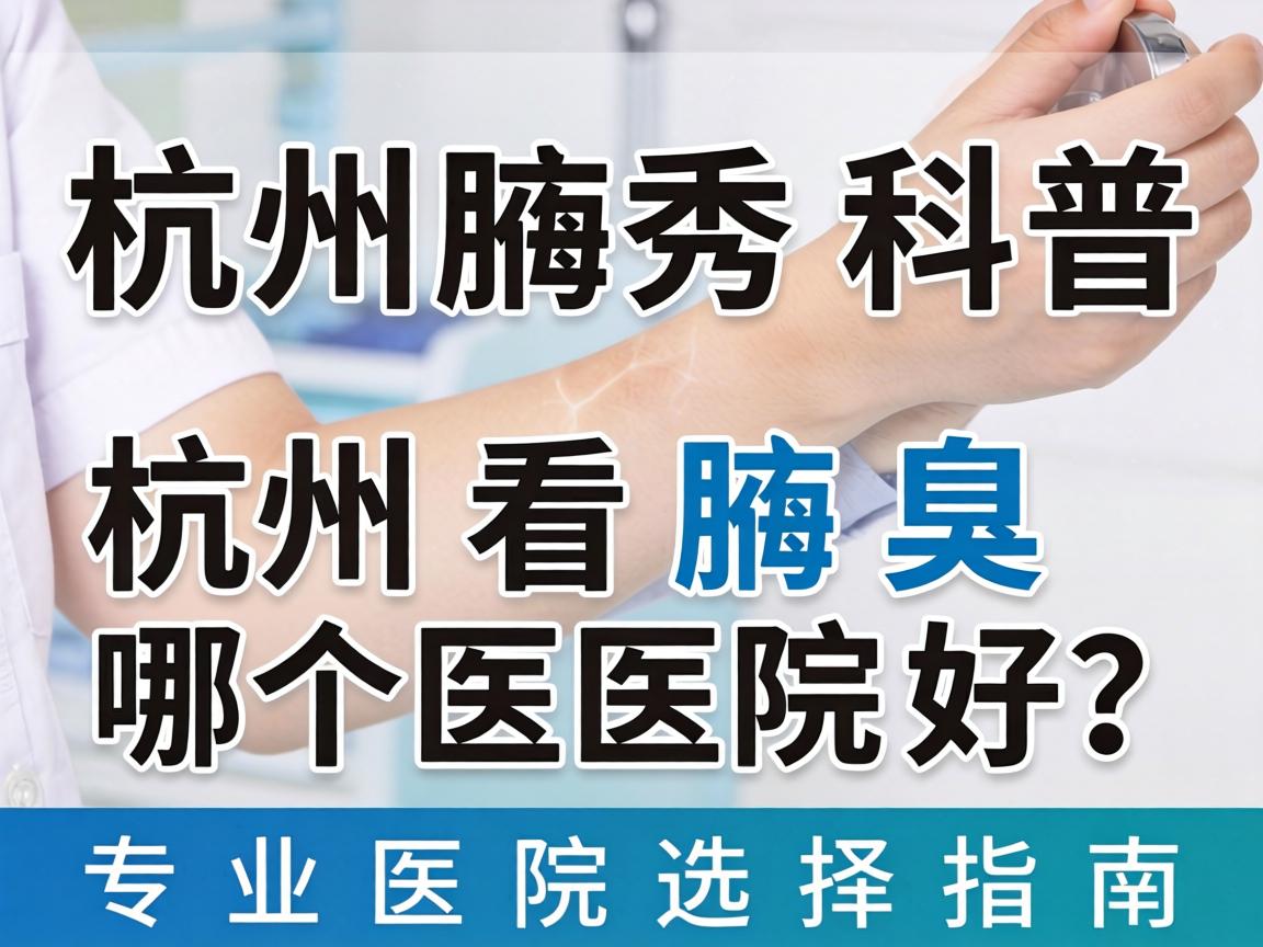 杭州腋秀科普，杭州看腋臭哪个医院好？专业医院选择指南