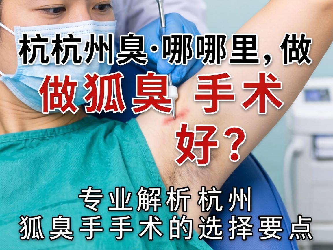 杭州哪里做狐臭手术好？专业解析杭州狐臭手术的选择要点